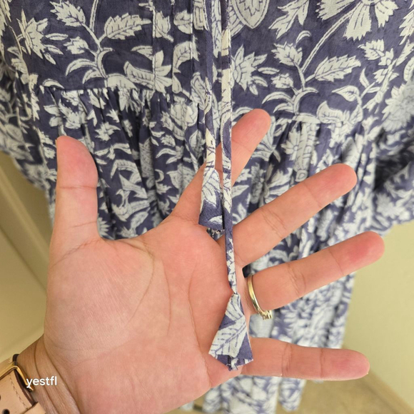 DAUGHTERS OF INDIA Kyra Cotton lightweight Mini Dress Blue Iris S - Picture 5 of 7